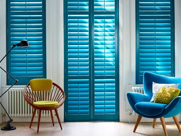 Blue shutters