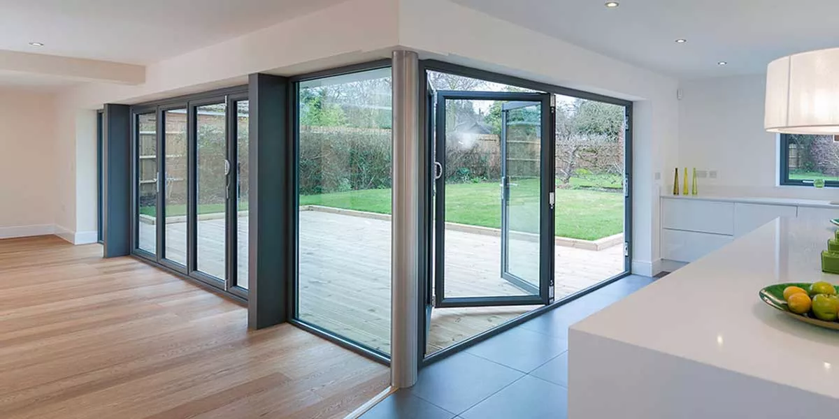 Grey Bi-Folding Doors