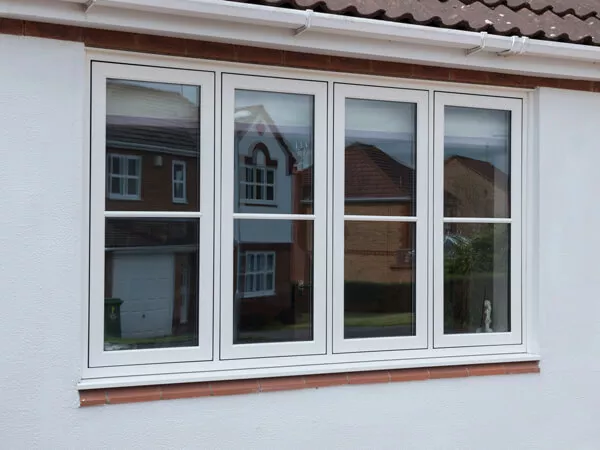 White Flush UPVC Windows